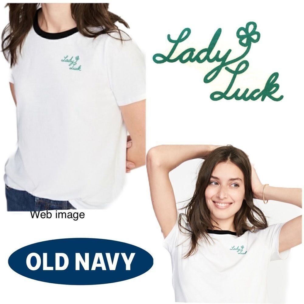 NWT Old Navy EveryWear “Lady luck 🍀 “Graphic Tee